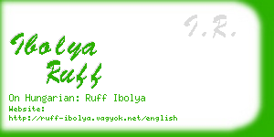 ibolya ruff business card